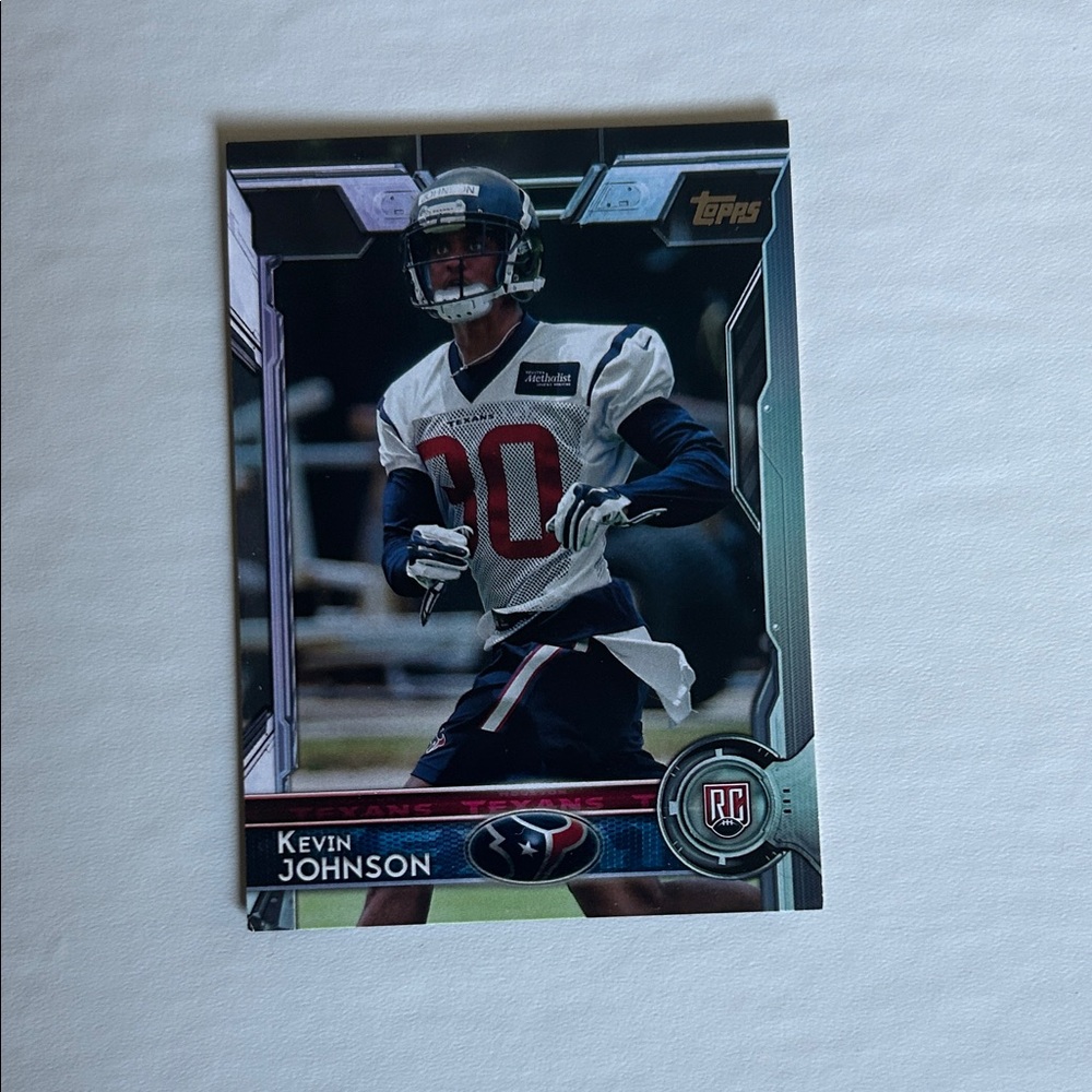 Topps Kevin Johnson Football Card - Blue and White